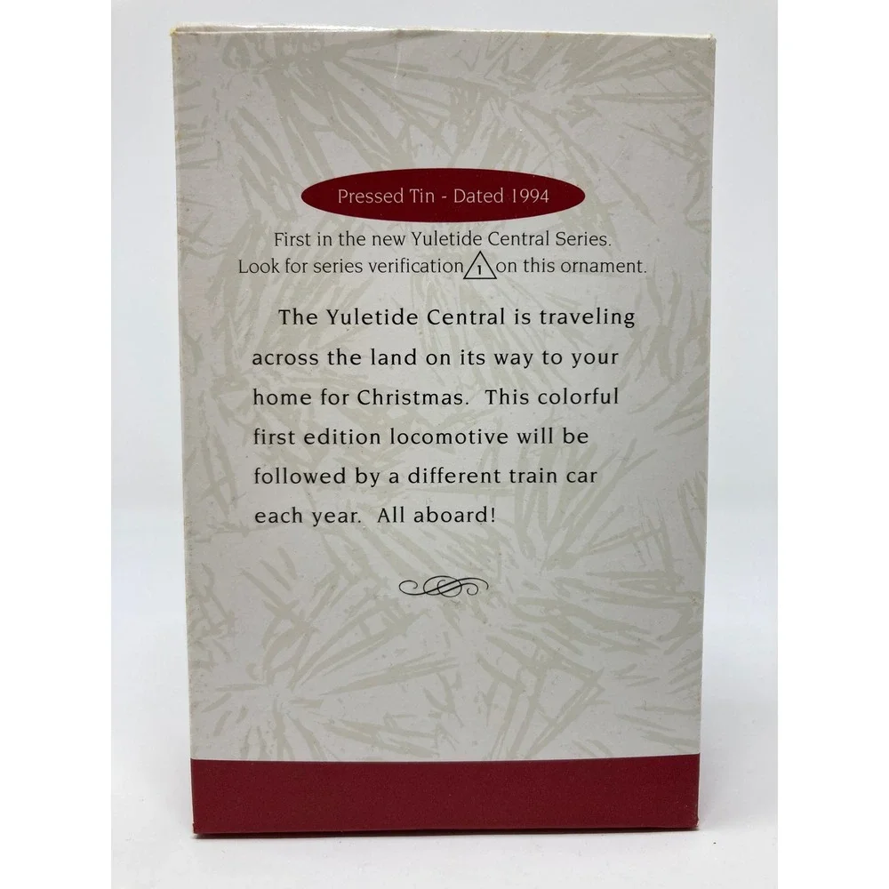 Hallmark Yuletide Central Ornament Multicolor Excellent 1994 Tin Train Dated